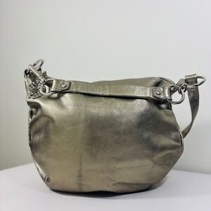 Coach Allie Leather Hobo Shoulder Bag Purse Tote 13655 Metallic Gold